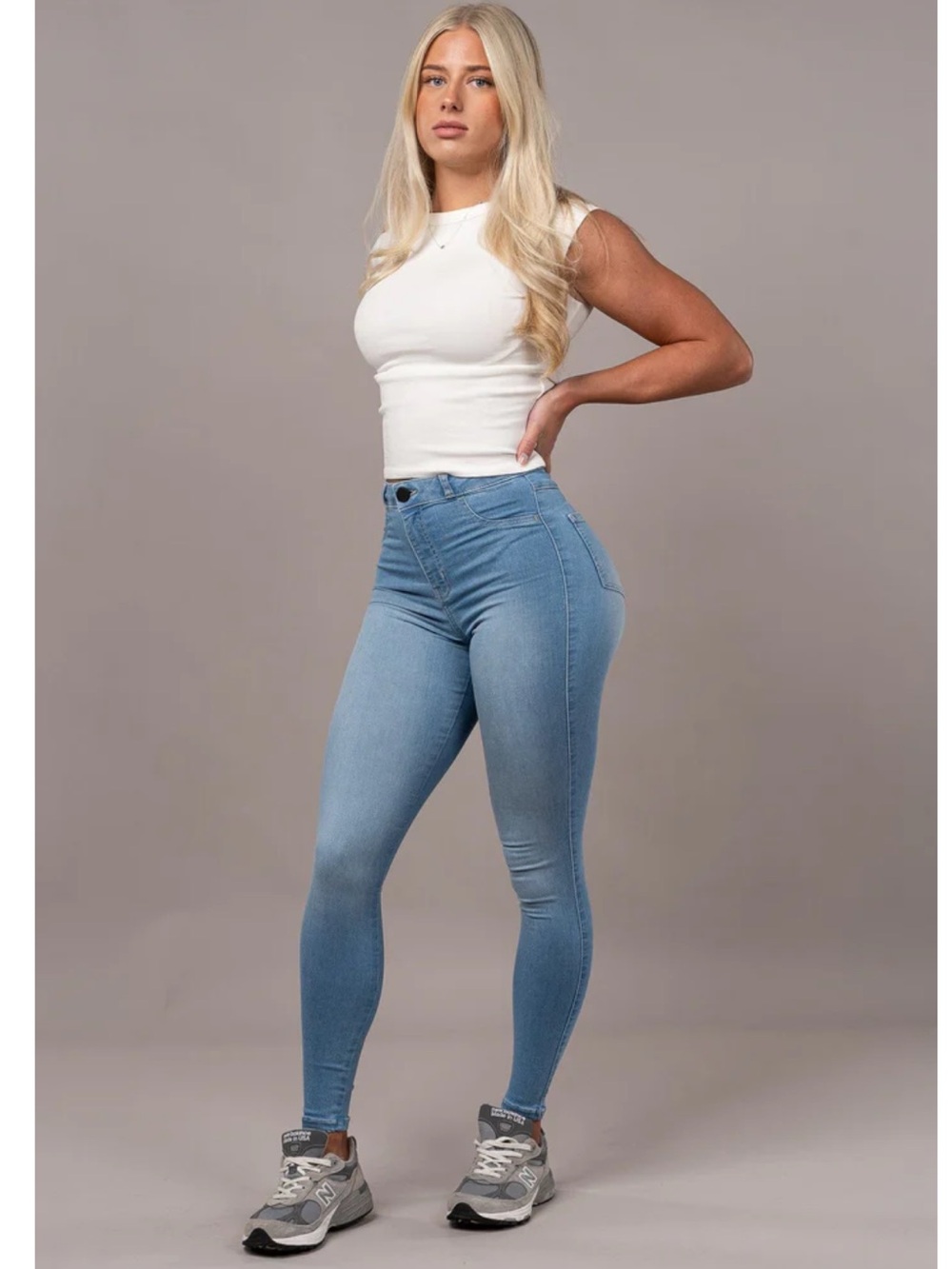 FITJEANS Contour in Arctic Blue size XS